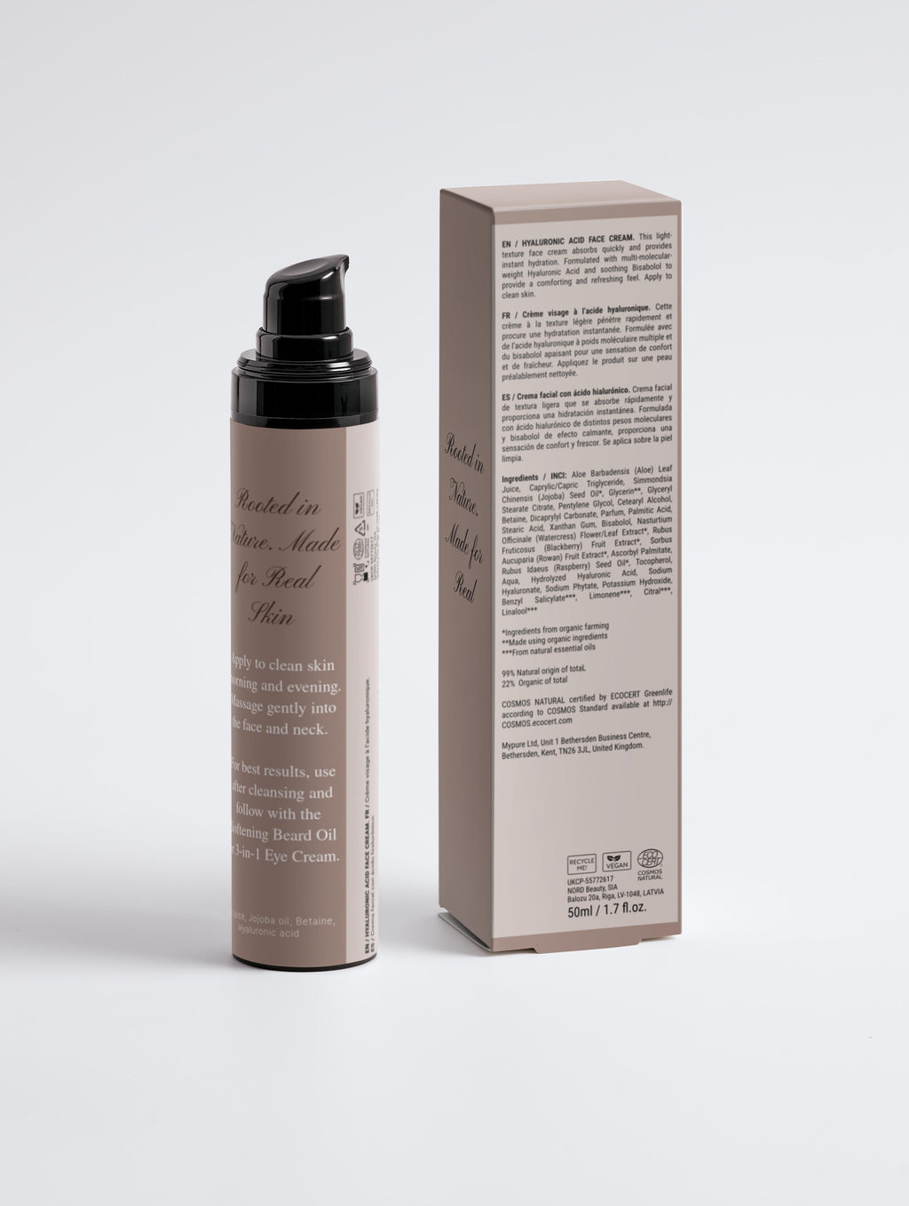 Hyaluronic Acid Face Cream for Men – Hydrate, Calm & Protect