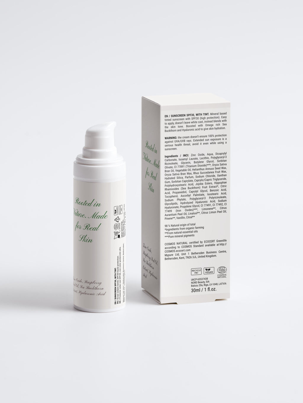 Tinted Mineral Sunscreen SPF30 – Hydrating, High-Protection Glow