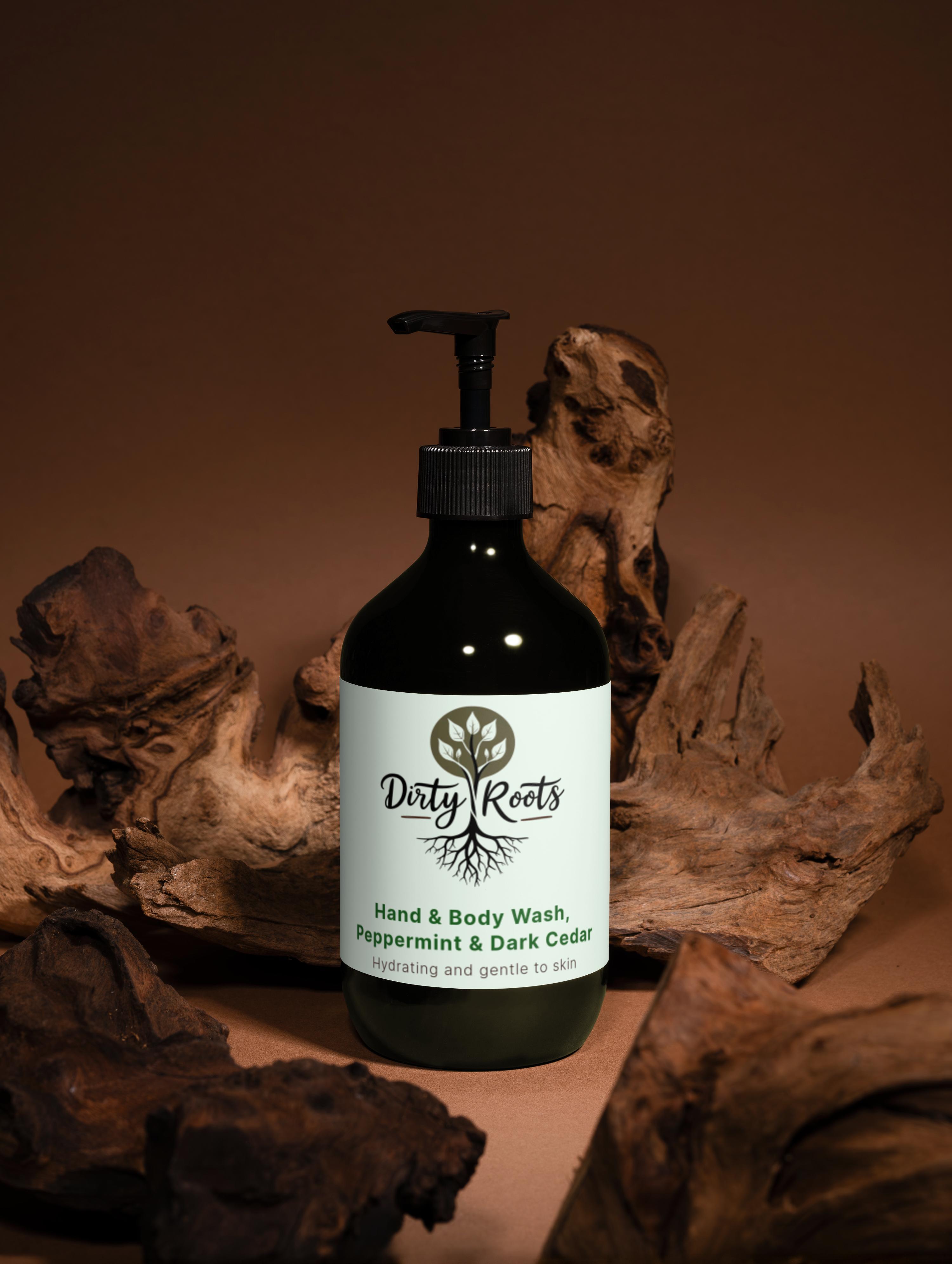 Hand & Body Wash – Peppermint & Dark Cedar